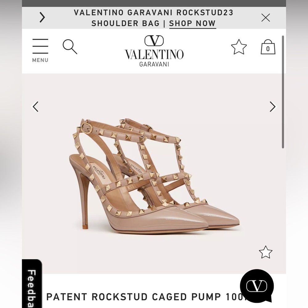 Valentino PATENT ROCKSTUD CAGED PUMP